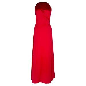 Diane Von Furstenberg Halter Wrap Dress in Red Triacetate